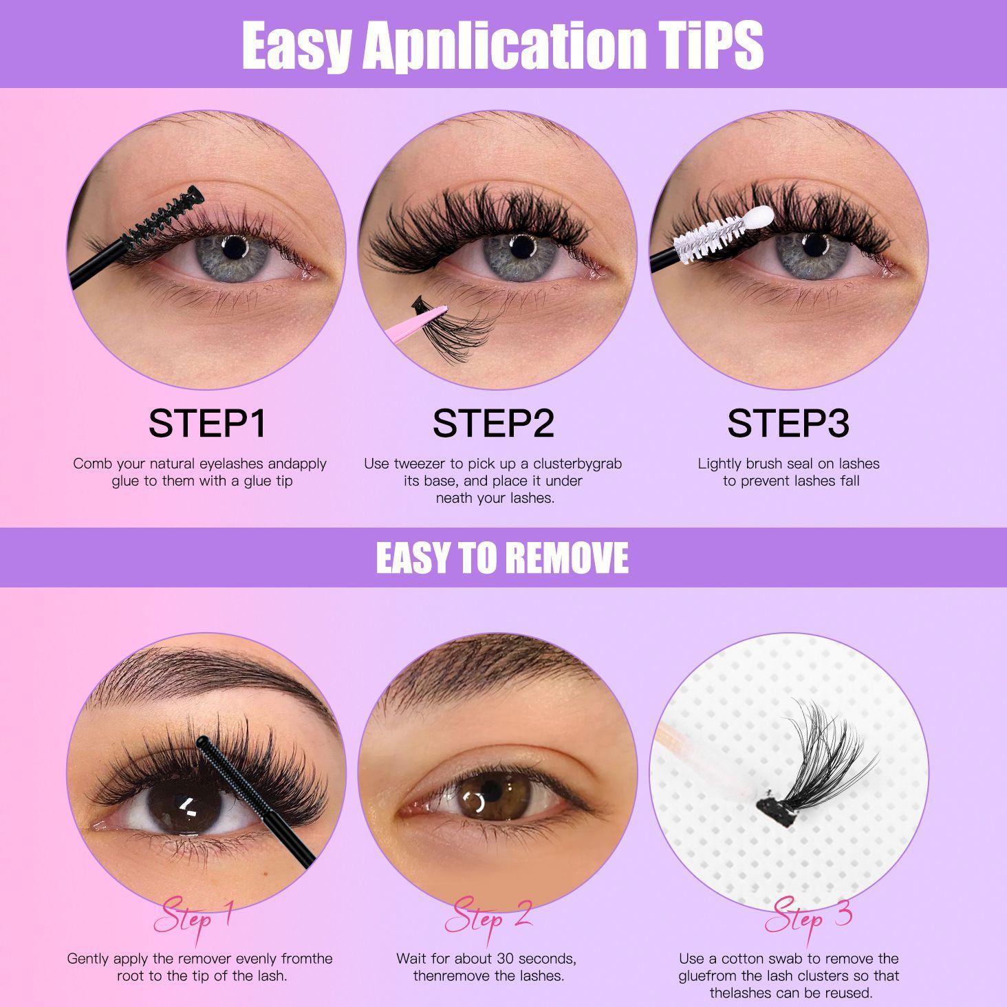 DIY Lash Extension Kit - 280pcs Lash Clusters 40D+30D Mix, 9-16mm D Curl Soft Wispy Lash Clusters Kit with Bond, Seal, Remover & Tweezers for Easy At-Home Application, Nature Look