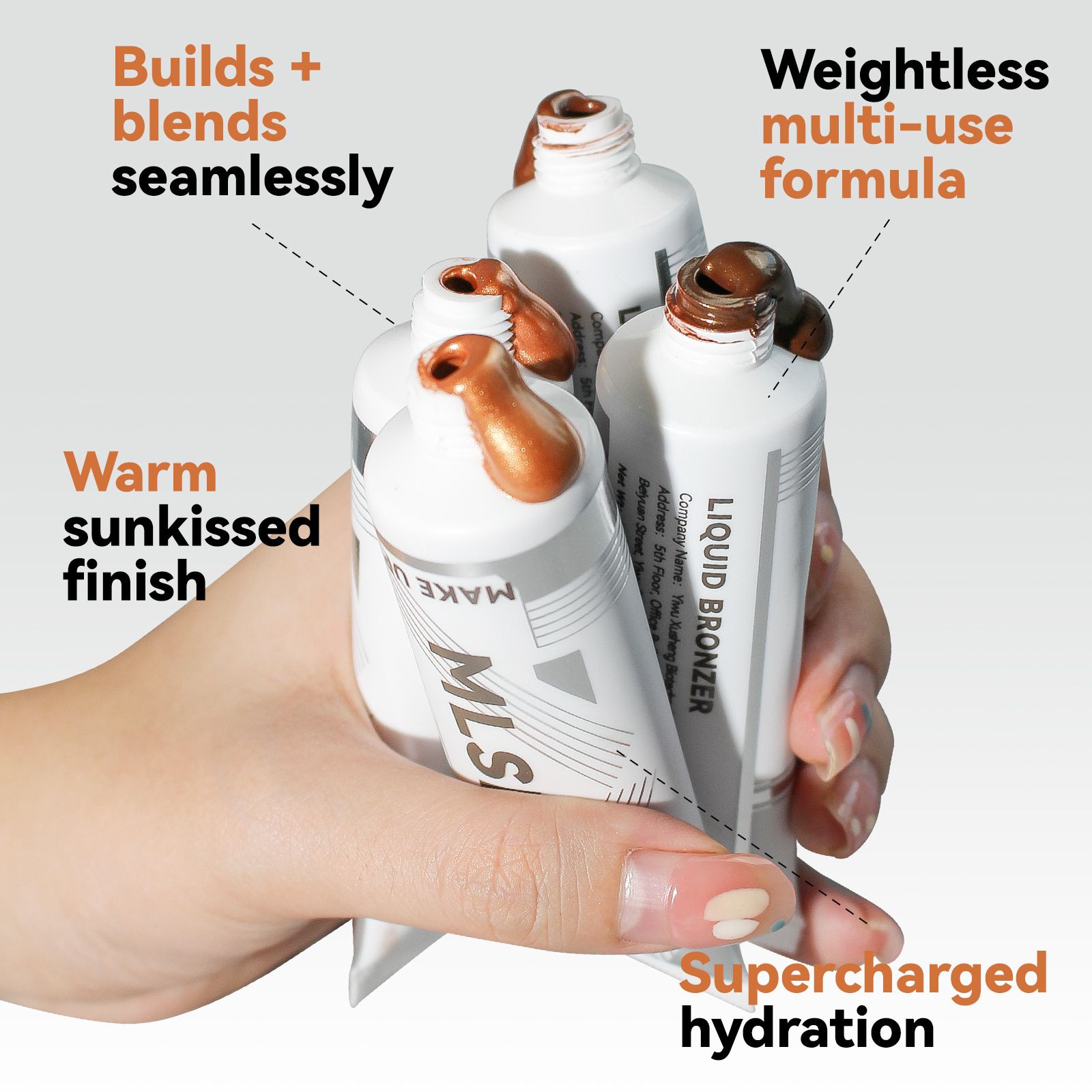 Liquid Bronzer 4 Color Natural Blendable Matte Cream Bronzer Silky Long Lasting Waterproof Creme Liquid Contour Makeup