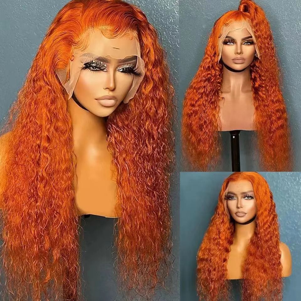 Glueless Curly Lace Front Wig Middle Part Closure Wig Natural Black Pre Cut Synthetic Curl Wig Upgraded with Premium Human-Hair-Like Fiber