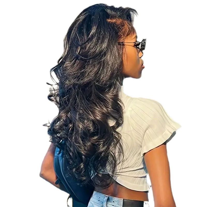 Wear and Go Glueless Wigs Hair Pre Plucked Pre Cut 13x4 HD Lace Closure Wigs  Hair Ready to Wear Body Wave Lace Front Glueless Wig for Black Women 180 Density with Natural Hairline