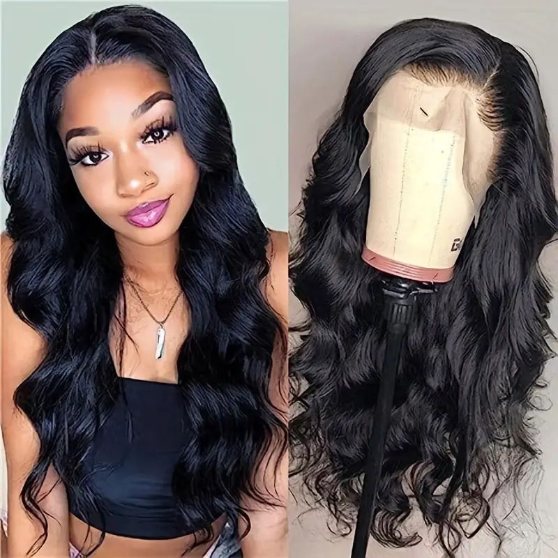 Wear and Go Glueless Wigs Hair Pre Plucked Pre Cut 13x4 HD Lace Closure Wigs  Hair Ready to Wear Body Wave Lace Front Glueless Wig for Black Women 180 Density with Natural Hairline