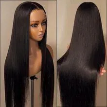 Straight Glueless Wigs  Hair Pre Plucked Pre Cut 7x5 Bye Bye Knots Put on and Go HD Lace Front Wig with Invisble Knots 30s Wear Go  Hair Wigs For Women 180% Density 20 Inch