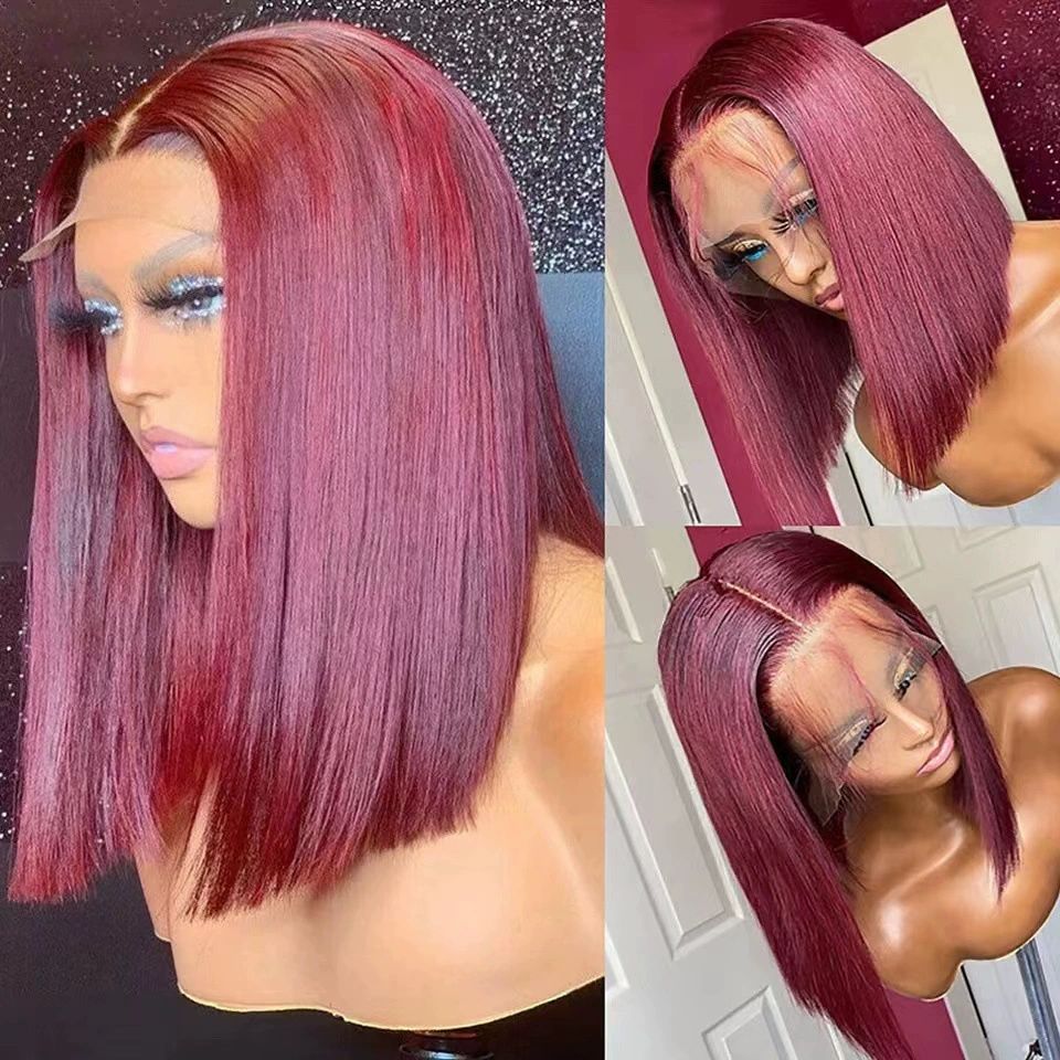Wear and Go Glueless Bob Wigs Human Hair Pre Plucked Natural Hairline Straight Short Bob Wig 180 Density 4x4 HD Lace Closure Wig Human Hair for Women Brazilian Virgin Hair Natural Black 10 Inch
