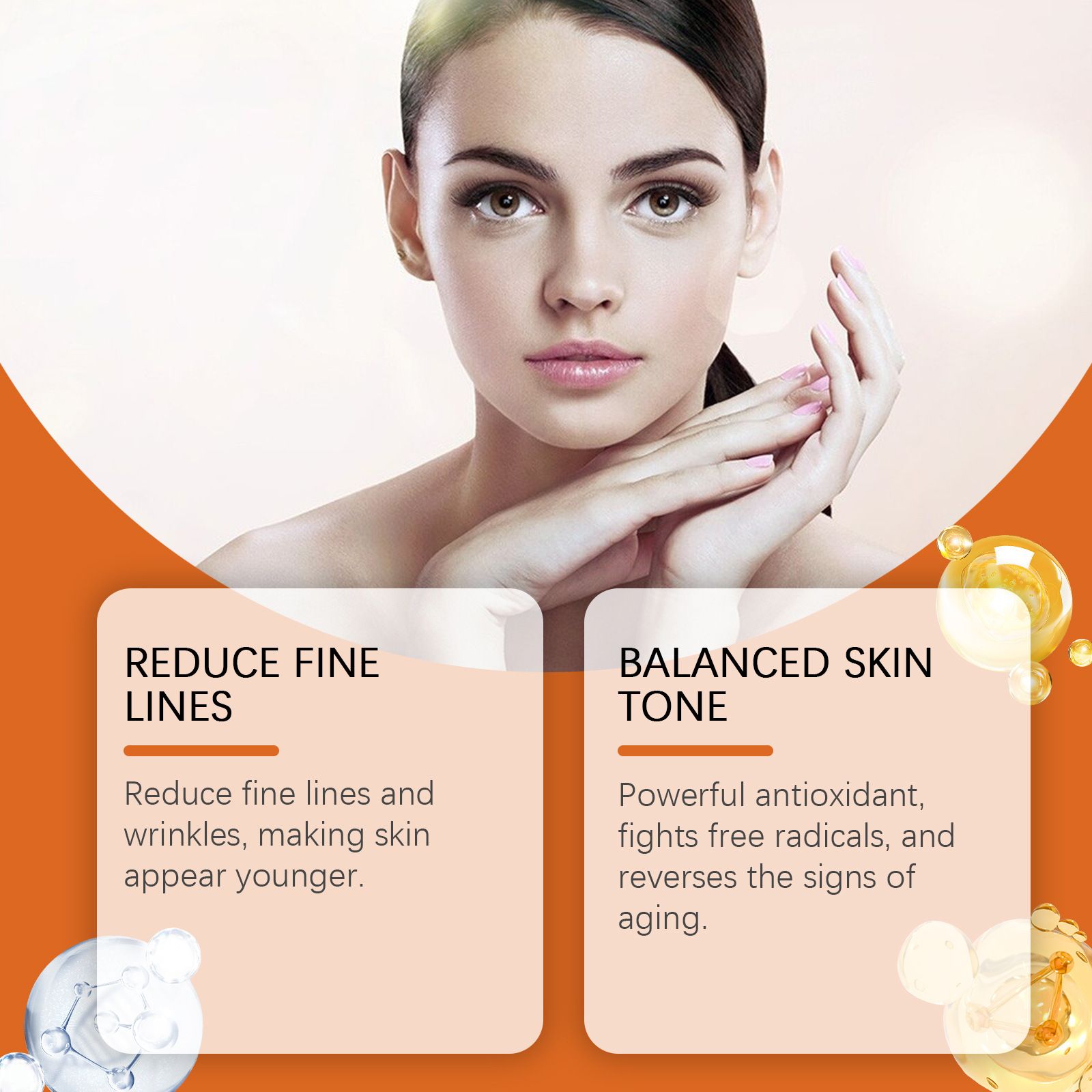 Vitamin C Serum For Face – Anti Aging Formula with Vitamin C, Hyaluronic Acid, Vitamin E – Brightening Serum – Improve Appearance of Dark Spots, Tone, Fine Lines & Wrinkles