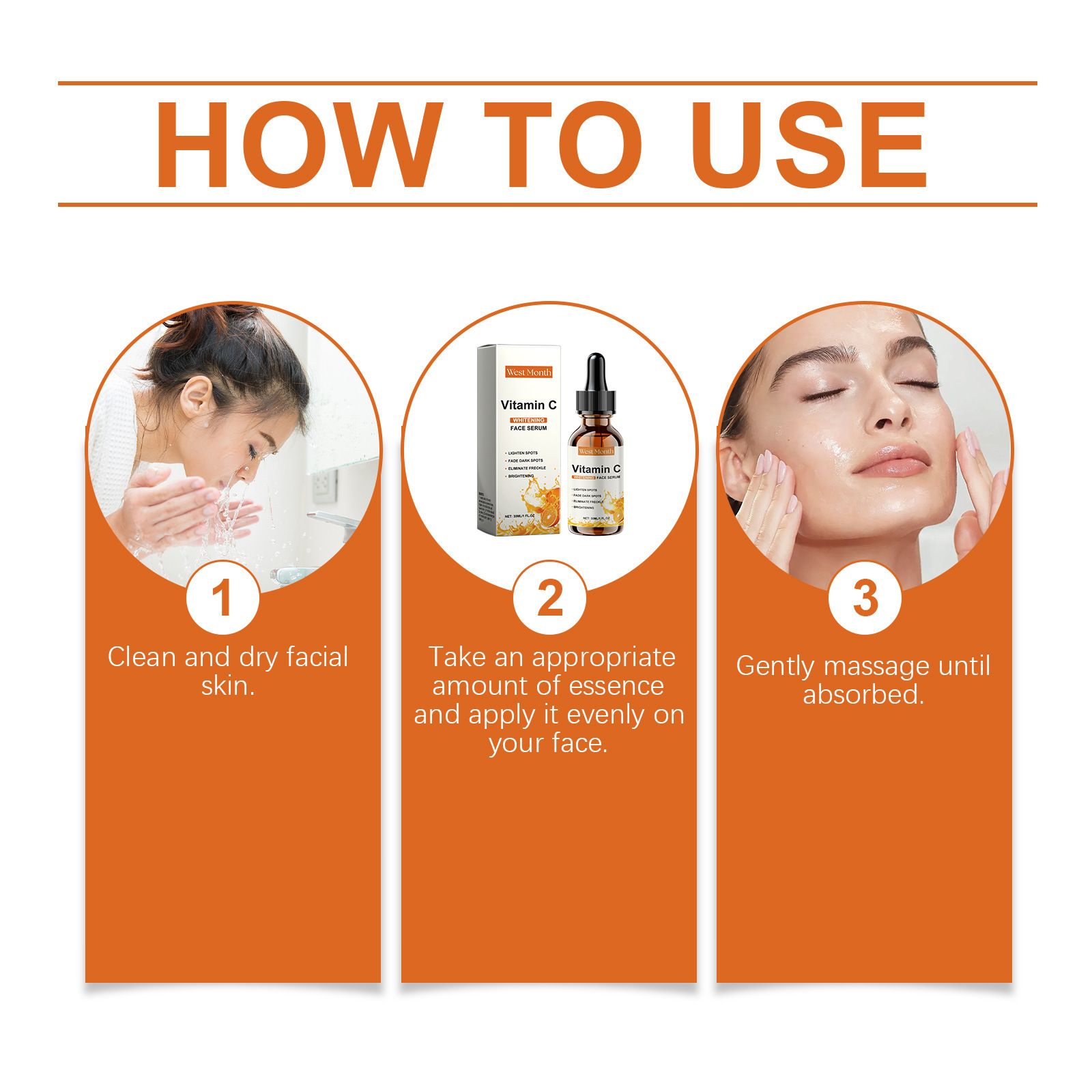 Vitamin C Serum For Face – Anti Aging Formula with Vitamin C, Hyaluronic Acid, Vitamin E – Brightening Serum – Improve Appearance of Dark Spots, Tone, Fine Lines & Wrinkles