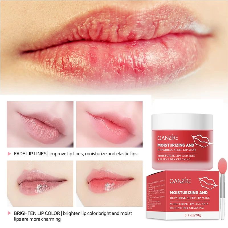 Moisturizer for Dry Lips - Overnight Treatments Balm, Day and Night Repair Gloss, Scrubs Exfoliator，for Hydrating Dry,Flaky Lips