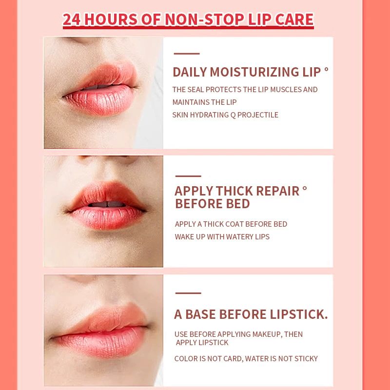 Moisturizer for Dry Lips - Overnight Treatments Balm, Day and Night Repair Gloss, Scrubs Exfoliator，for Hydrating Dry,Flaky Lips