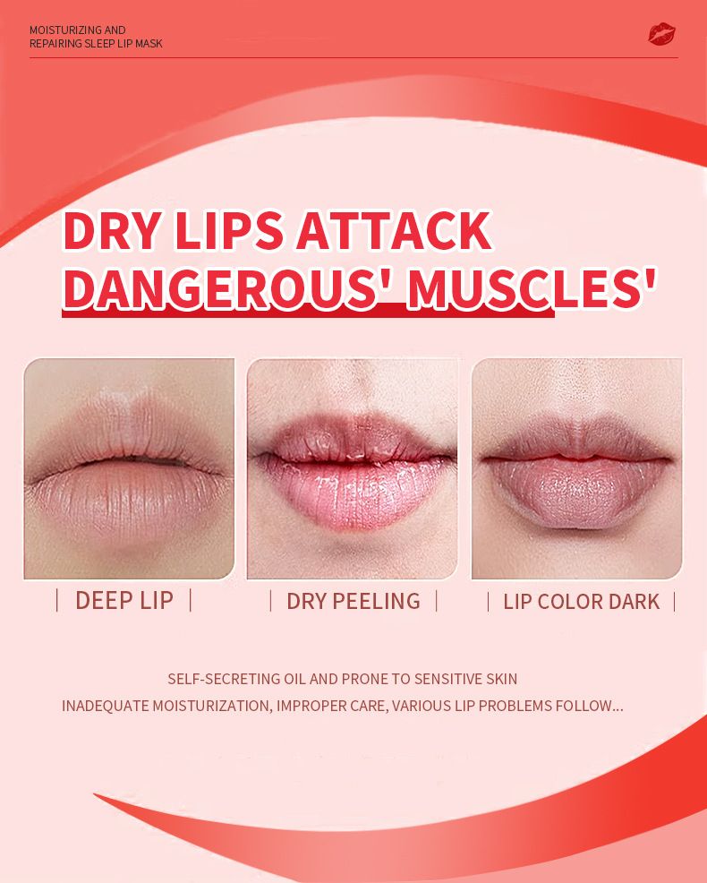 Moisturizer for Dry Lips - Overnight Treatments Balm, Day and Night Repair Gloss, Scrubs Exfoliator，for Hydrating Dry,Flaky Lips
