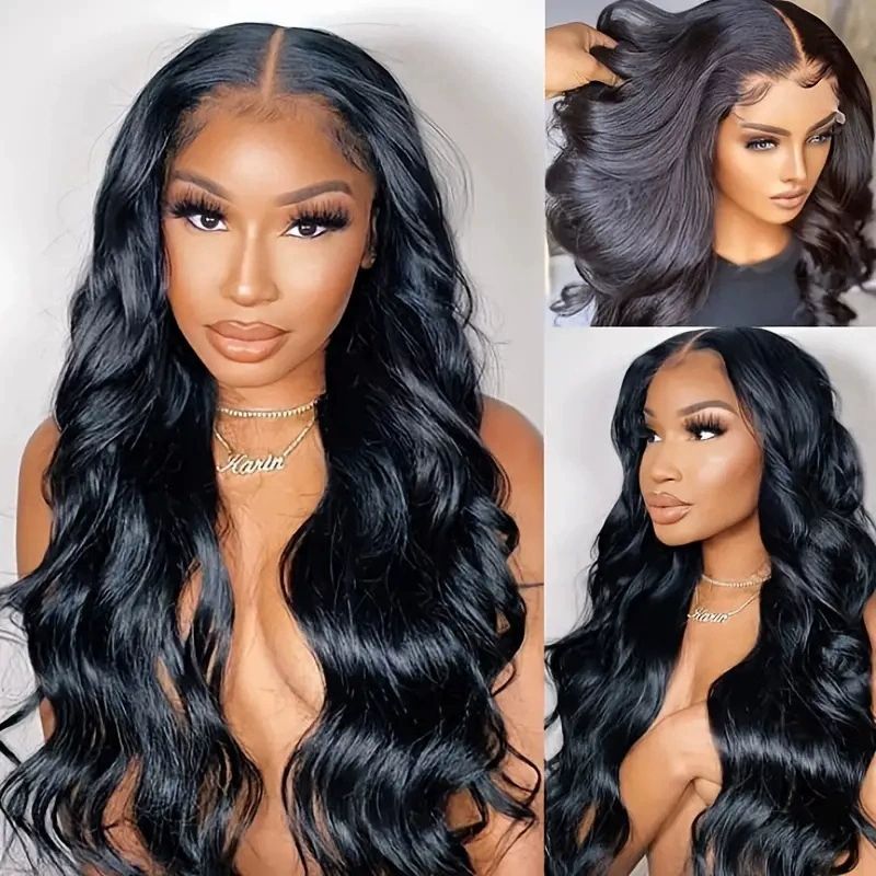Body Wave Lace Front Wigs  Hair Natural Hairline 180% Density 13x5 Hd Lace Frontal Wigs 24 Inch Hair Wigs For Women， Natural Black Color 12-20 Inch