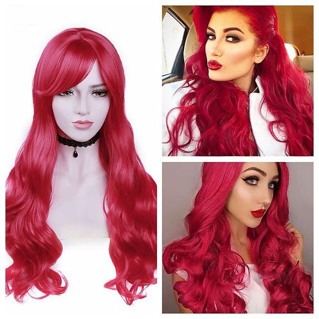 26" Long Straight 13x4 Lace Frontal Wigs for Black Women Free Part Lace Front Wigs with Baby Hair Natural Hairline Black Root Easy-360 Synthetic Hair Wig Heat Resistant Fiber (Jet Black)