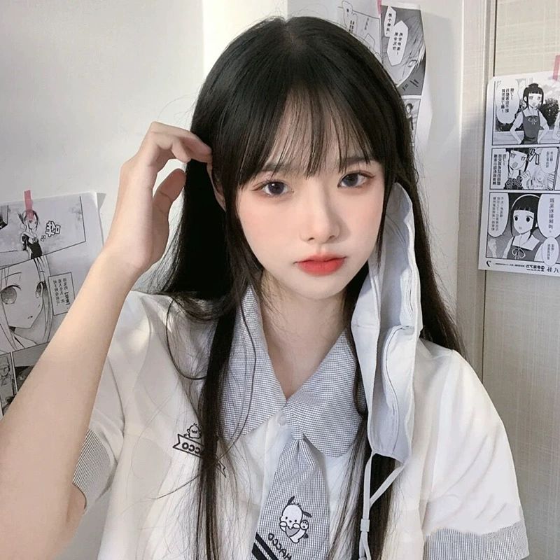 Straight Wigs with Bangs  Wigs for Black Women None Lace Front Wigs 150% DensityWomen Wig Pre Made Glueless Machine Made Wig Natural Color(20 Inch, Straight)