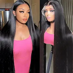22 Inch 13x6 Lace Front Wigs Hair 180 Density Straight Hair Wigs Pre Plucked 13x6 HD Frontal Lace Straight Glueless Wigs  Hair For Women