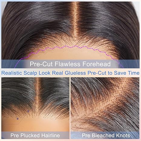 Wear and Go Glueless Bob Wig  Hair Pre Plucked Pre Cut 200% Density Black Bob  Hair Wig 14 Inch 9x6 HD Closure Lace Front Glueless Wigs  Hair Short Straight Bob Wigs for Women
