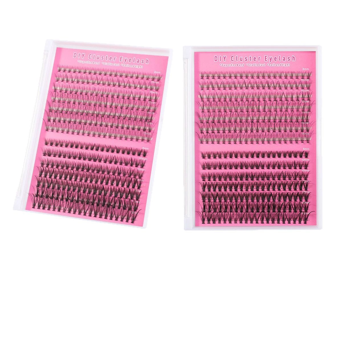 DIY Lash Clusters Individual Eyeslash Extensions Volume Lash Clusters Thick Band Wispy Natural Eyelash Extension Large Tray (40D-0.07-D, 8-16mm) view 7