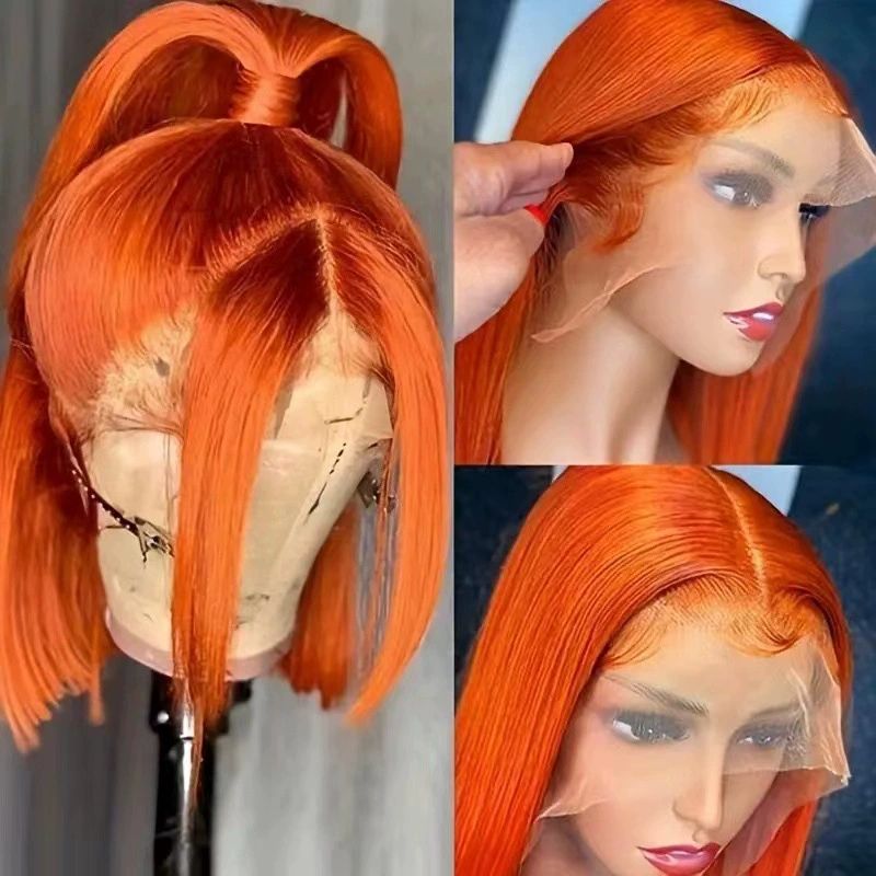 12 inch Straight Bob Wig Hair 13x4 HD Frontal Lace Wig Short Bob Wigs for Women Glueless Bob Lace Front Wigs  Hair 150% Density Natural Black Color