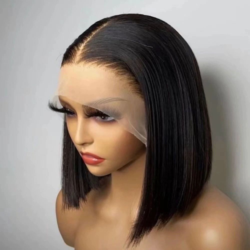 9x6 HD Lace Glueless Wigs Hair Pre Made Bob Wig Women Glueless Wigs  Hair 200% Density Short Straight Bob Wigs for Black Women 14 inch