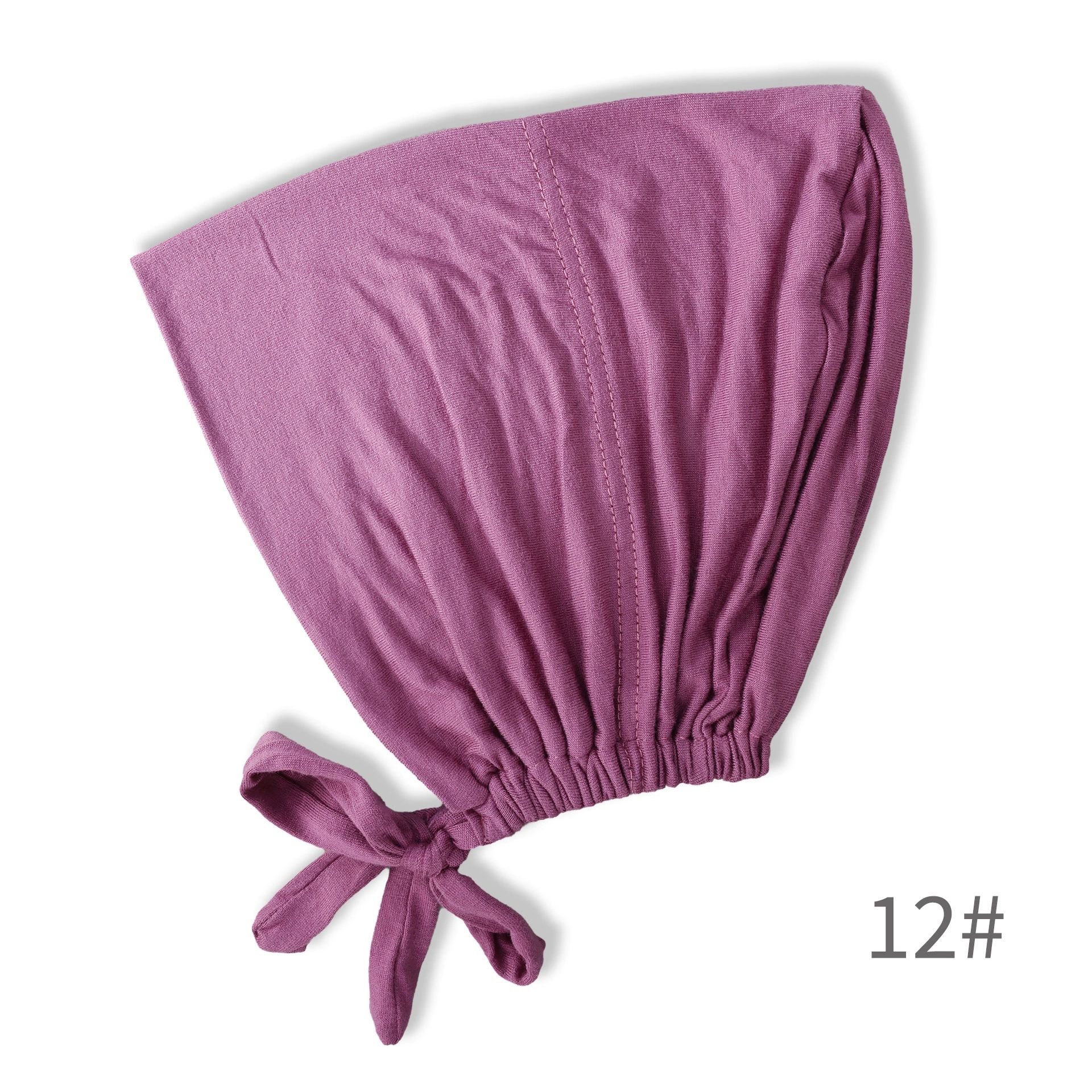 Women Hijab Undercap, Under Hijab Cap Inner Under Scarf Hat Turban with Tie Back Closure，Chemo Caps Lightweight for Summer with Head Scarf