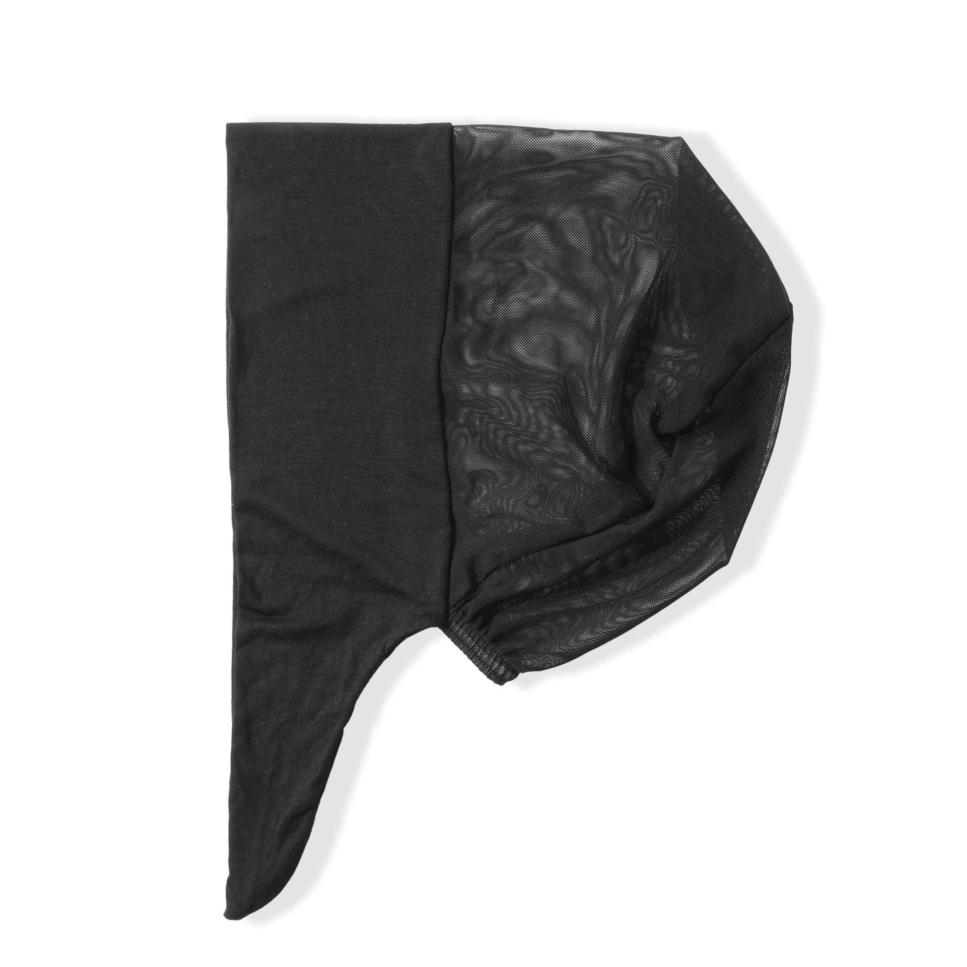 Breathable mesh Hijab Undercaps No Slip Neck Cover for Women Under Hijab Cap Inner Undercap Head Wraps Scarf Solid Color Hijabs Sports Hijabs for Turban Tube Neck Cover Black