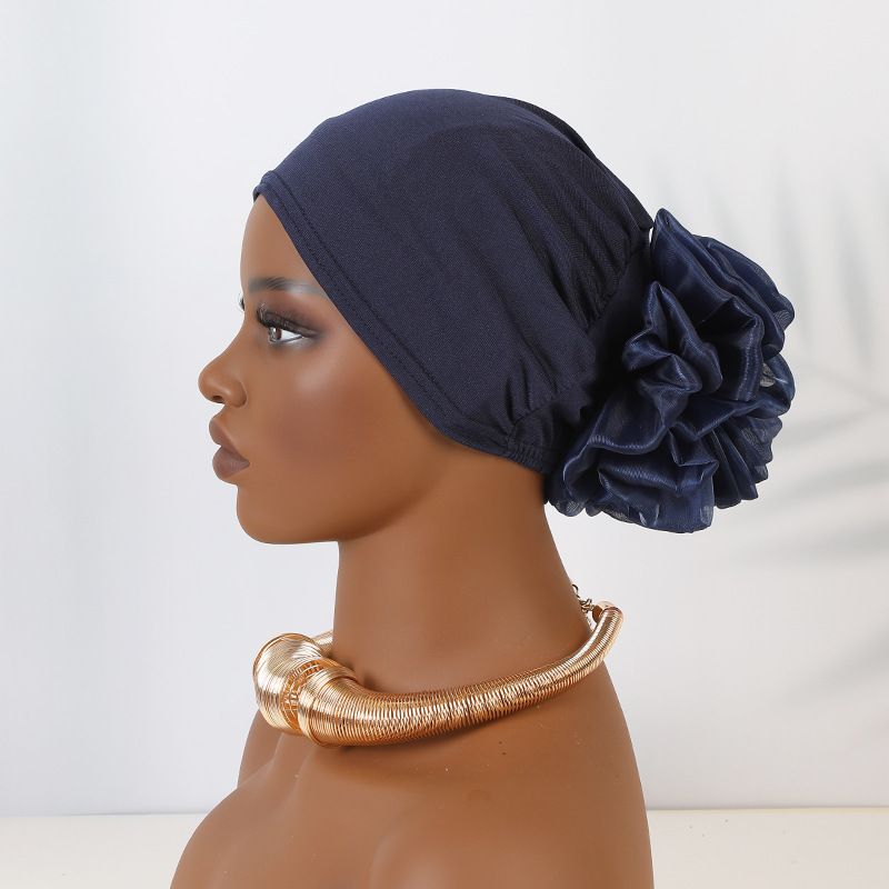 Women Flower Elastic Turban Beanie Head Scarf wrap Chemo Cap hat for Cancer Patient