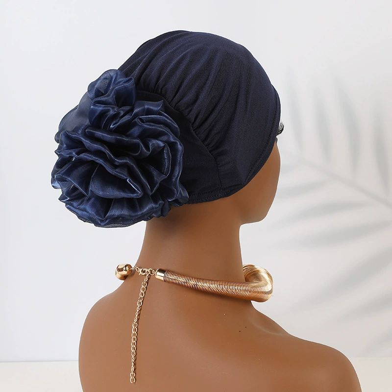 Women Flower Elastic Turban Beanie Head Scarf wrap Chemo Cap hat for Cancer Patient