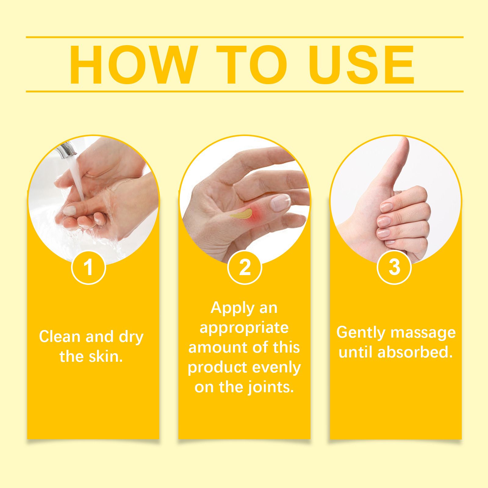 2PCS New Bee Venom Professional Joint Cream, for Neck, Waist, Back, Hands, Feet and Legs Advanced Bee Propolis Joint Cream, yellow