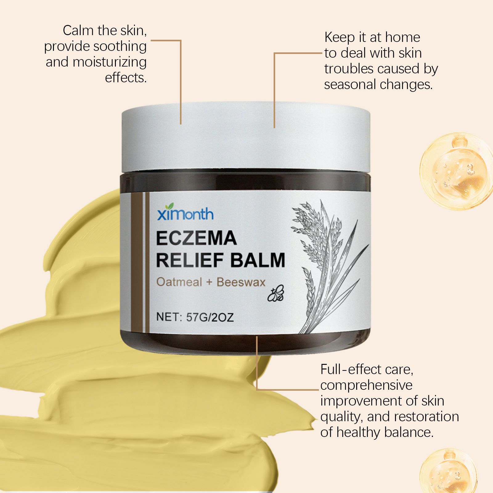 Moss Eczema Cream, Ocean Natural Soothing Cream, Skin Relief Cream Body Care Cream, Hydrating Eczema Cream for ALL Skin, Face Moisturizer for Sensitive Skin (1Pcs)