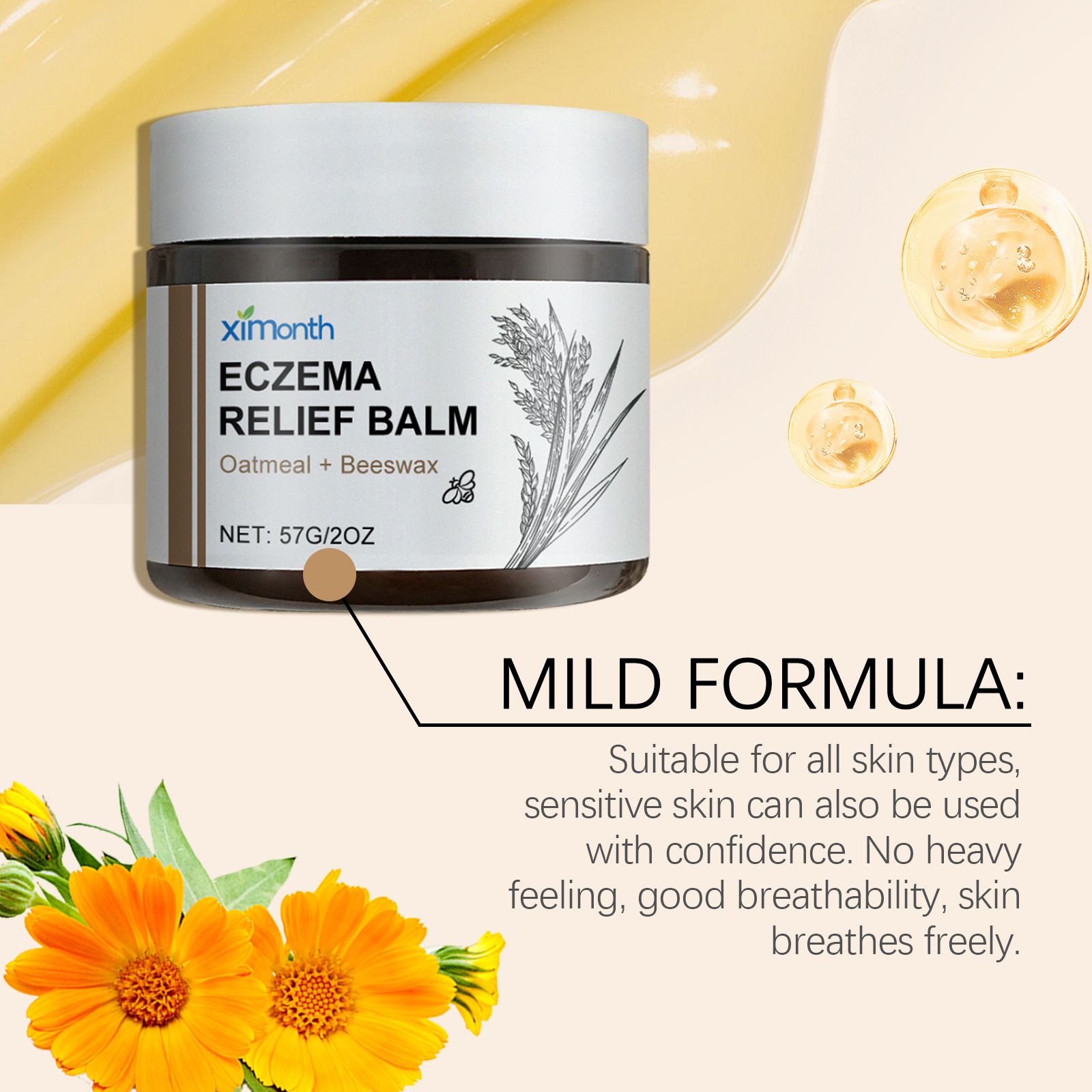 Moss Eczema Cream, Ocean Natural Soothing Cream, Skin Relief Cream Body Care Cream, Hydrating Eczema Cream for ALL Skin, Face Moisturizer for Sensitive Skin (1Pcs)