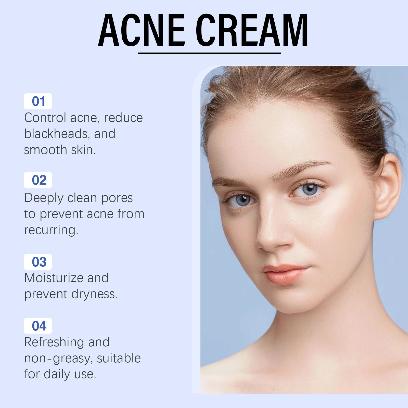 Herbal Acne Face Cream Pimple Scar Remover Cream Oil Control Shrink Pore Pockmark Smooth Acne Marks Facial Cream Skin Care Product - BIOAQUA-