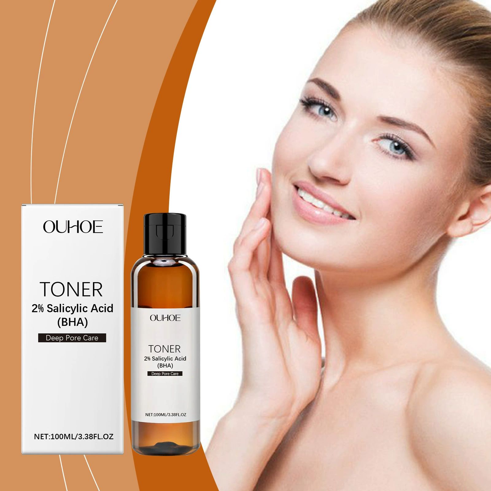 Salicylic Acid 7% Toning Solution, Gentle & Refreshed OUHOE Glycolic Sour 7% Toning,Salicylic Acid 7% Toning, Soothes and Hydrates The Skin, Exfoliating Serum for Face, Astringe Pores (1pc)