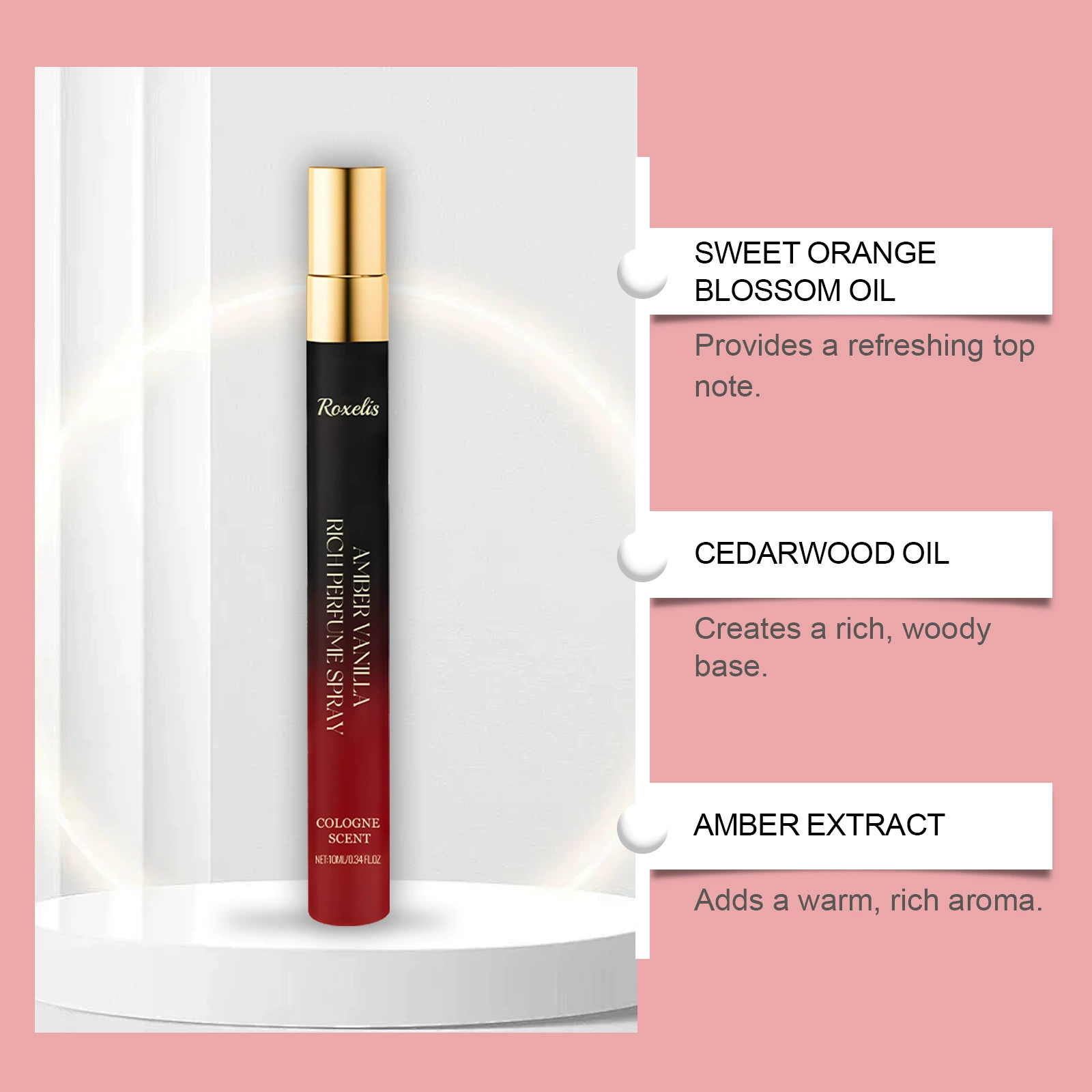 Pheromones Perfumes for Women and Men - Velvet Opium Long Lasting Eau De Parfum Cologne, Amber Vanilla Perfume 10ml Enhanced Scents Travel Size Perfume Spray