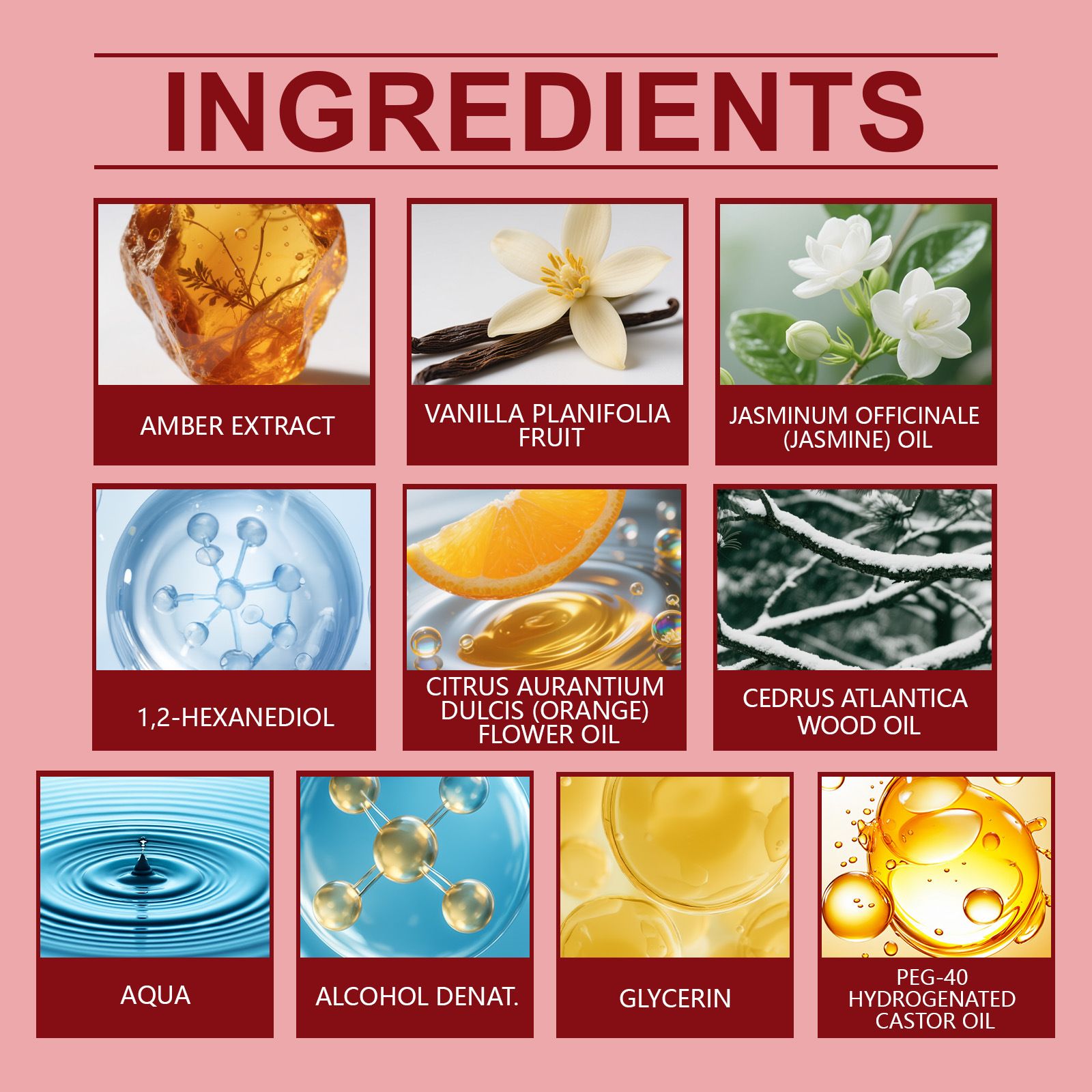 Pheromones Perfumes for Women and Men - Velvet Opium Long Lasting Eau De Parfum Cologne, Amber Vanilla Perfume 10ml Enhanced Scents Travel Size Perfume Spray