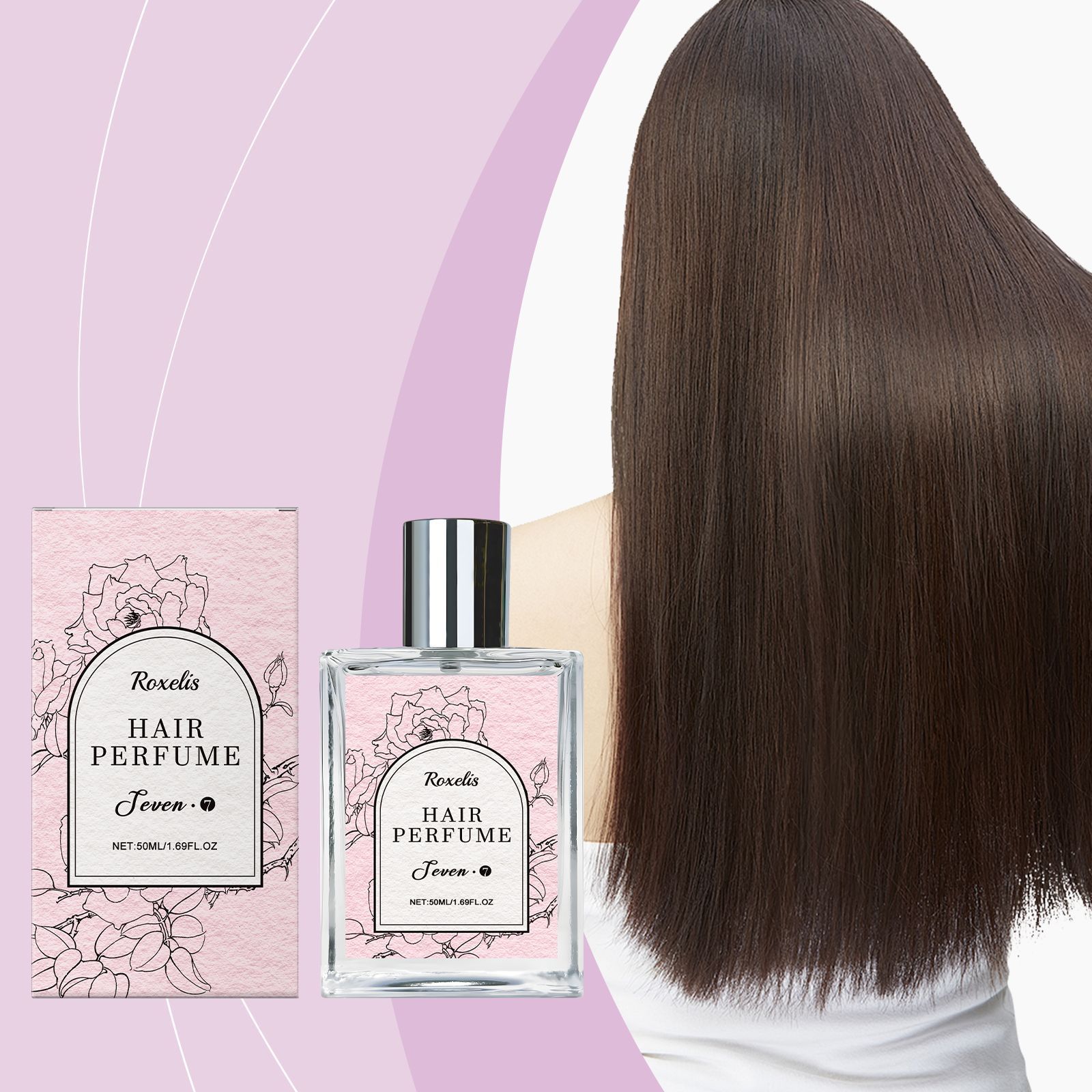 Hair Perfume Mist – 50ml Floral Rose Fragrance，Pheromone Perfume Collection, Pheromone Perfume, Perfume for Women, Roller Ball, Enhanced Essence Phero Perfume Flavor
