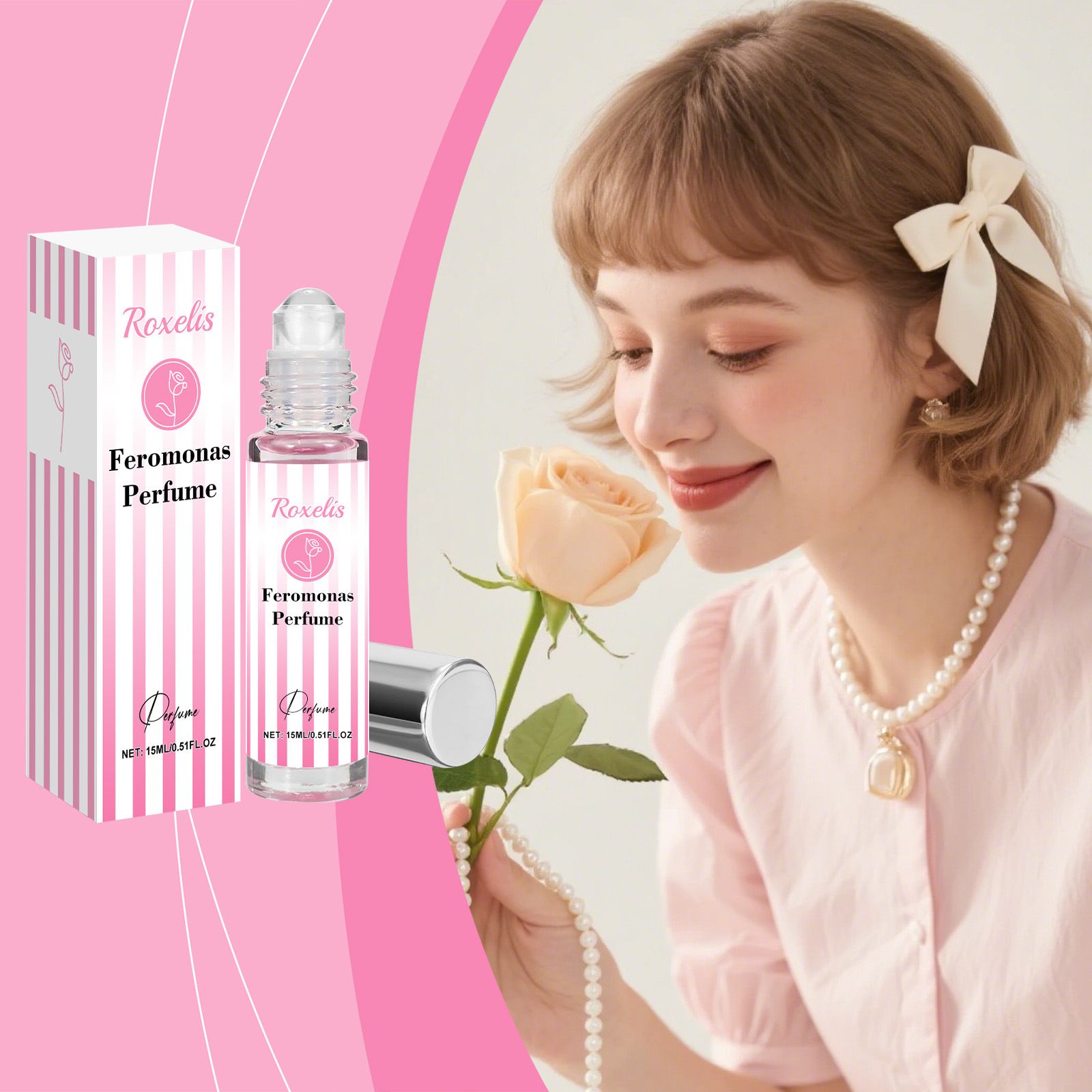 Women Pheromone Perfume - Long-lasting and Addictive Personal Roll-on Pheromone Perfume Oil Fragrance - Cologne for Women to Attract Men Long Lasting Roll on Oil 0.34 fl.oz (15ml)