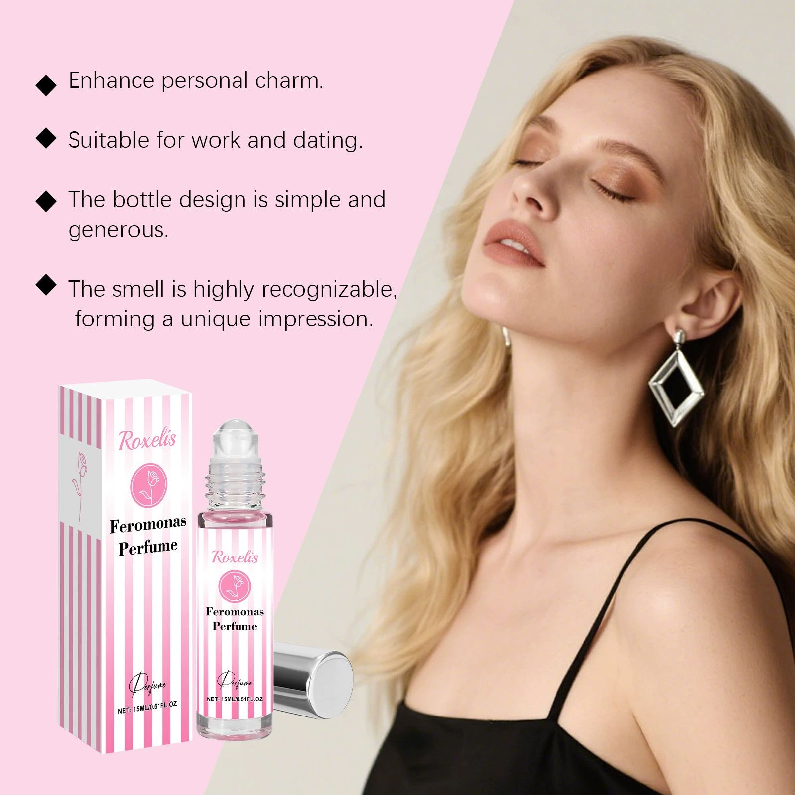 Women Pheromone Perfume - Long-lasting and Addictive Personal Roll-on Pheromone Perfume Oil Fragrance - Cologne for Women to Attract Men Long Lasting Roll on Oil 0.34 fl.oz (15ml)