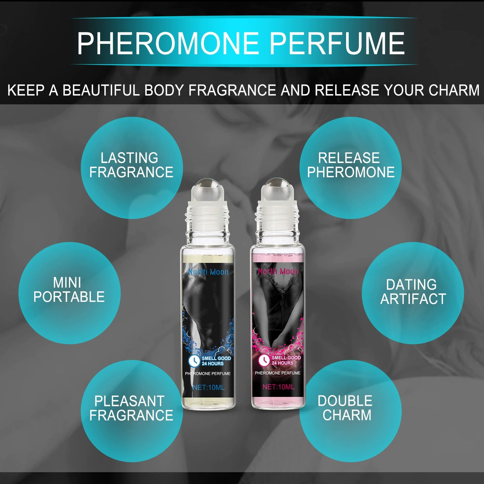 Women Pheromone Perfume - Long-lasting and Addictive Personal Roll-on Pheromone Perfume Oil Fragrance - Cologne for Women to Attract Men