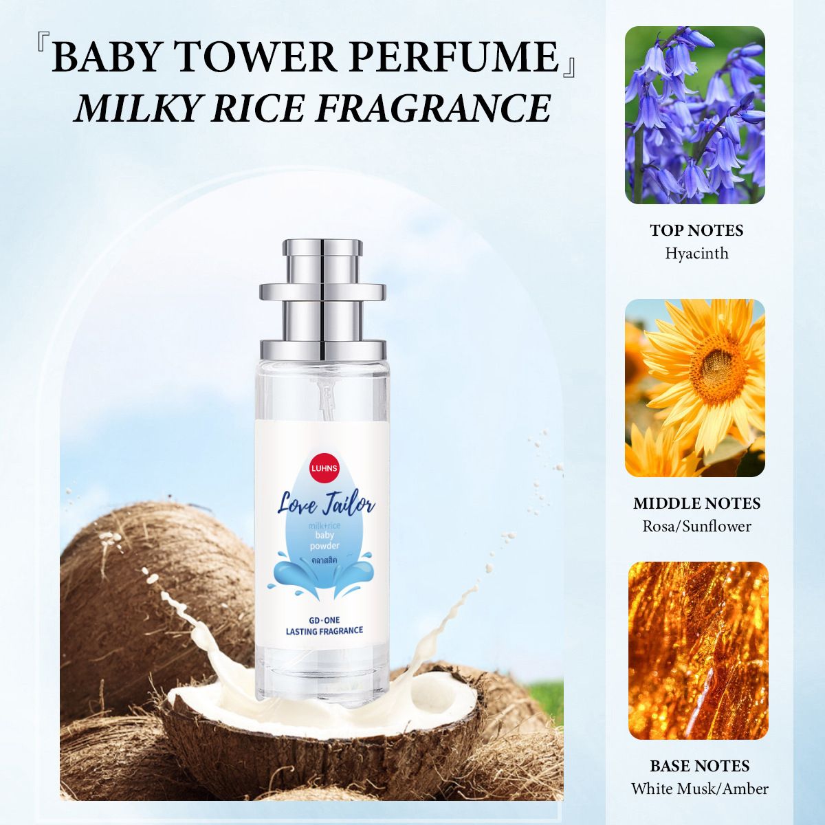 Baby Powder Perfume, Baby Soft Perfume - Gentle Floral Fragrance Spray - Long-Lasting Freshness, Hypoallergenic 1.23fl oz Pheromone