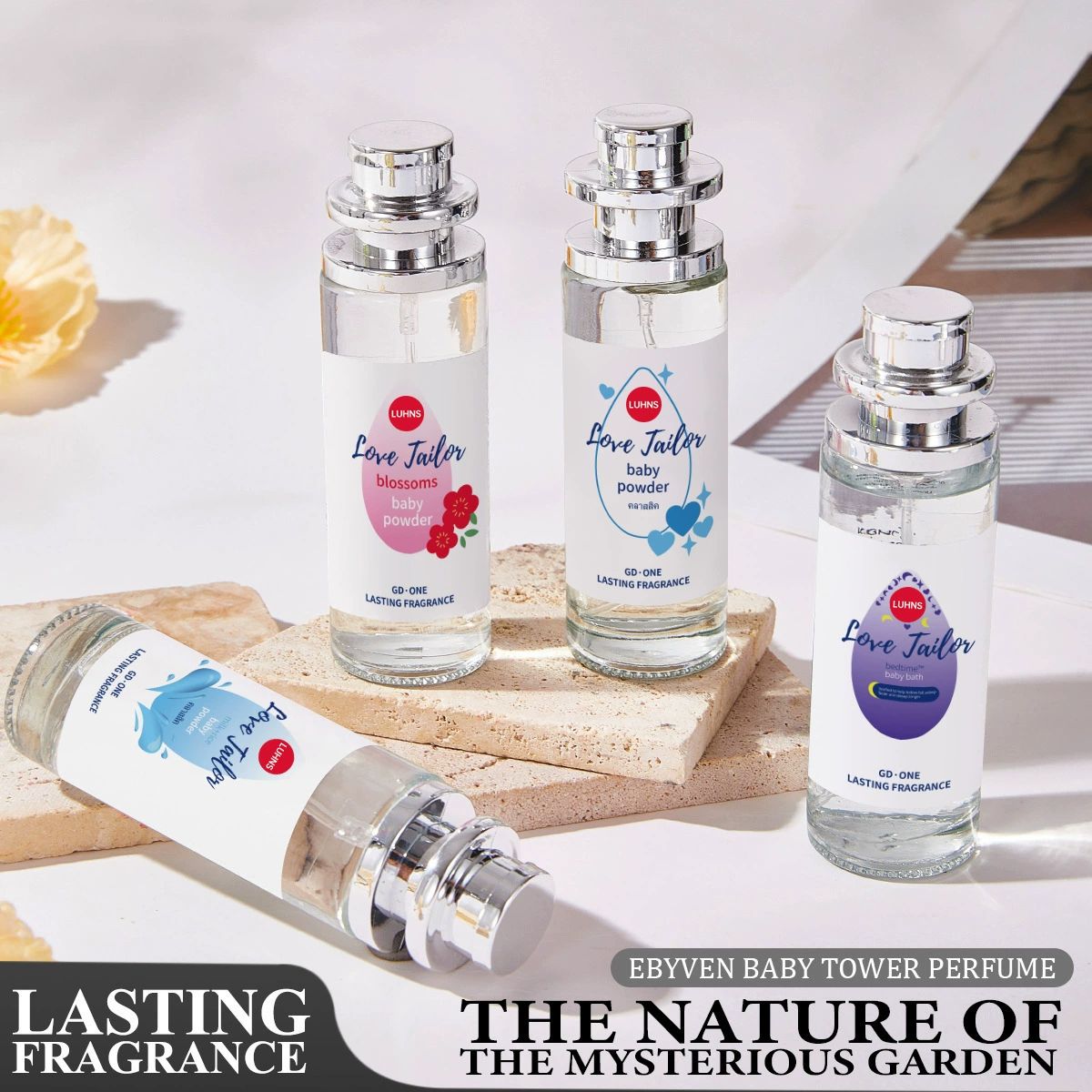 Baby Powder Perfume, Baby Soft Perfume - Gentle Floral Fragrance Spray - Long-Lasting Freshness, Hypoallergenic 1.23fl oz Pheromone