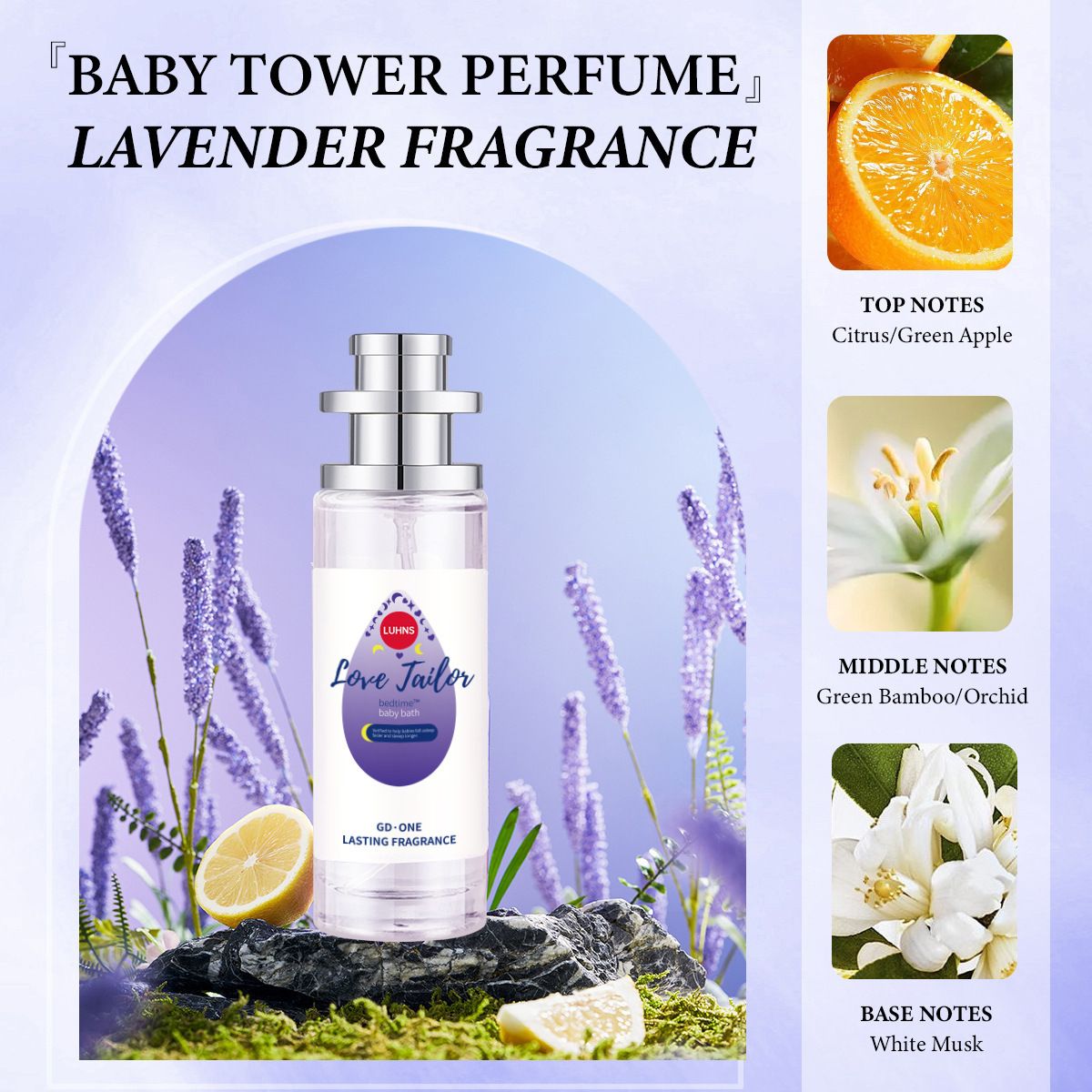 Baby Powder Perfume, Baby Soft Perfume - Gentle Floral Fragrance Spray - Long-Lasting Freshness, Hypoallergenic 1.23fl oz Pheromone