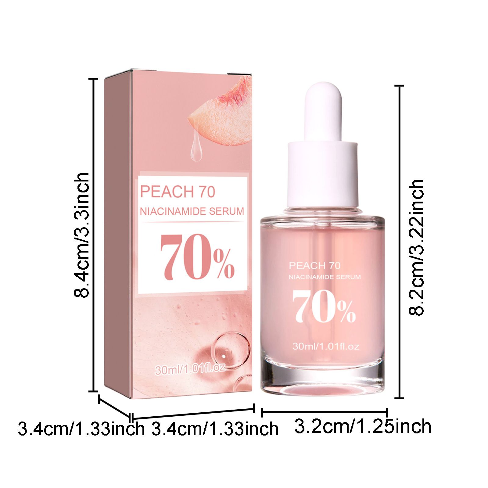Peach 70 Percent Niacinamide Serum, Dark Spot Correcting Serum for Face Hydrating, Facial Serum for Oily Skin, Daily Clean