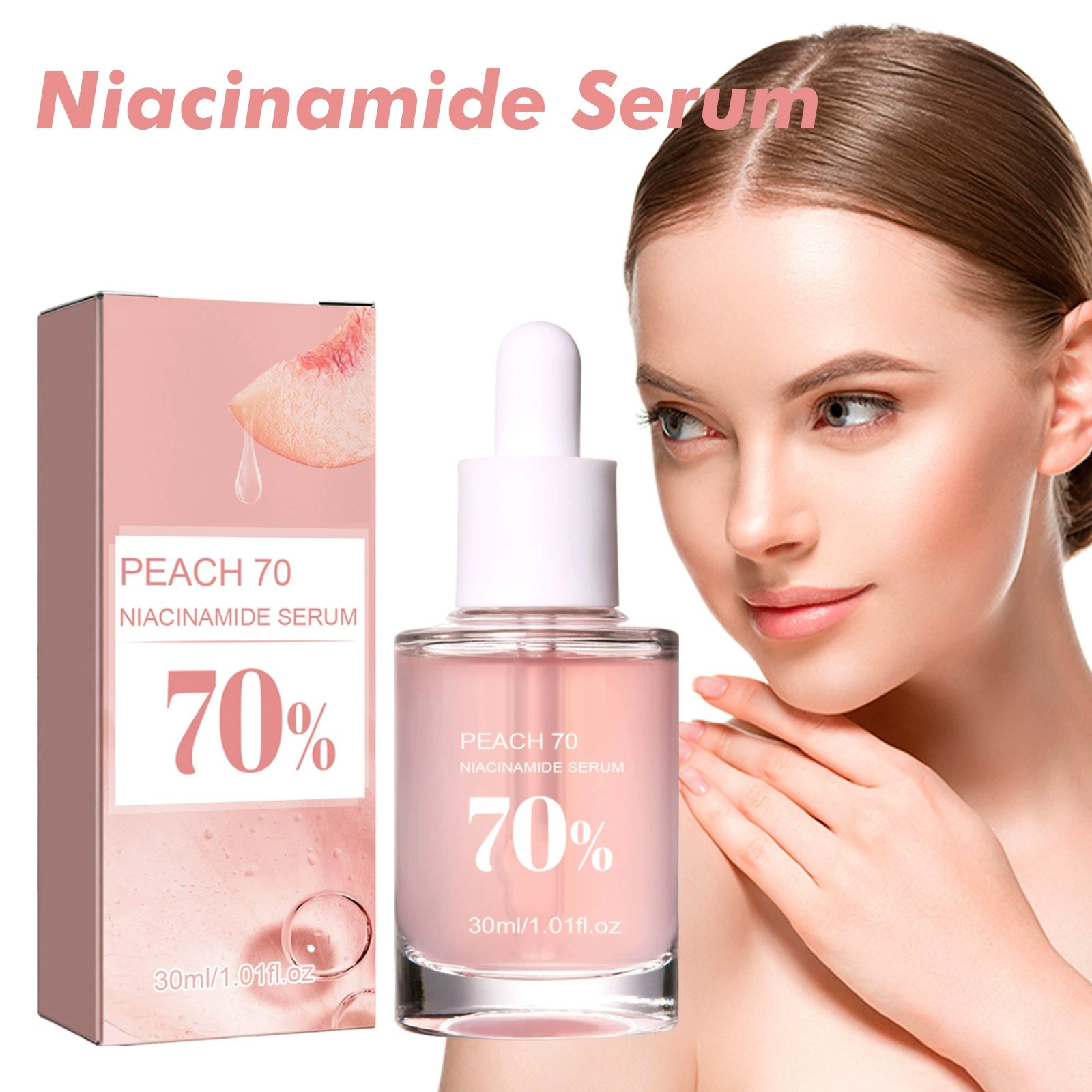 Peach 70 Percent Niacinamide Serum, Dark Spot Correcting Serum for Face Hydrating, Facial Serum for Oily Skin, Daily Clean