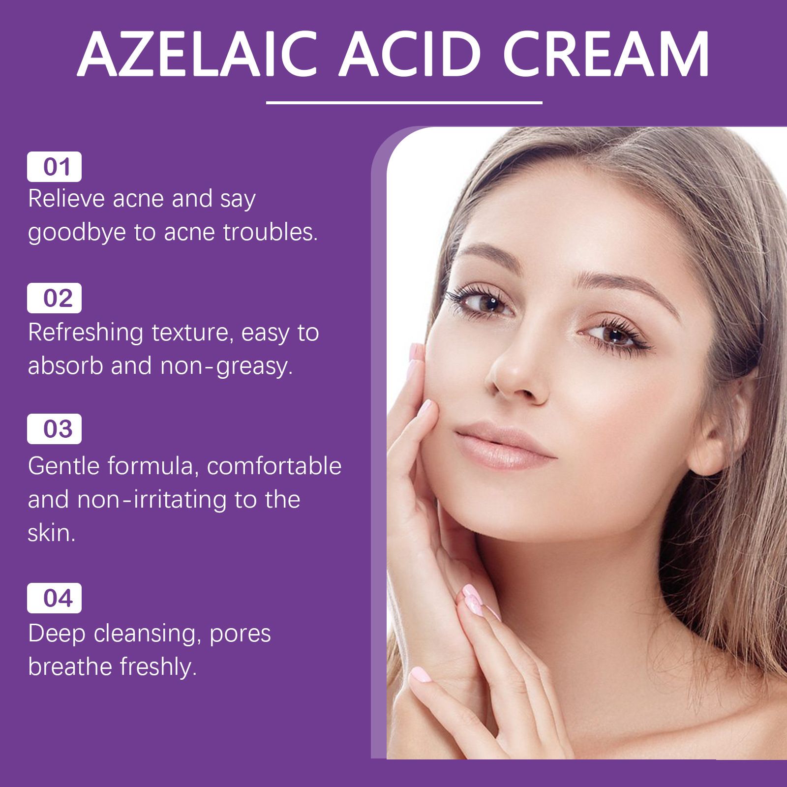Azelaic Acid Repair Cream - Gentle Facial Moisturizer For Skin Nourishment, Helps Support Skin Barrier, Lightweight Texture​(3PCs)