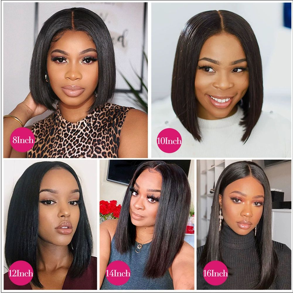 Real HD Full Frontal Lace Wig Women Pre Made, 250% Density Straight Extremely-thin HD Full Frontal Lace Wig Clean Self Growing Hairline Invisible Knots