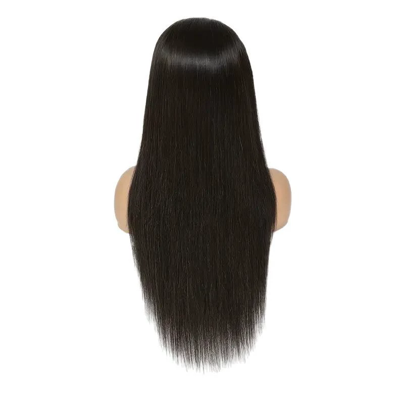 Generic Glueless Wigs Human Hair Pre Plucked Pre Cut Lace Front Wigs Human Hair Brown HD Lace Front Wigs Long Straight Hair Women Wigs Heat Resistant Fiber Wig for Daily Party Cosplay