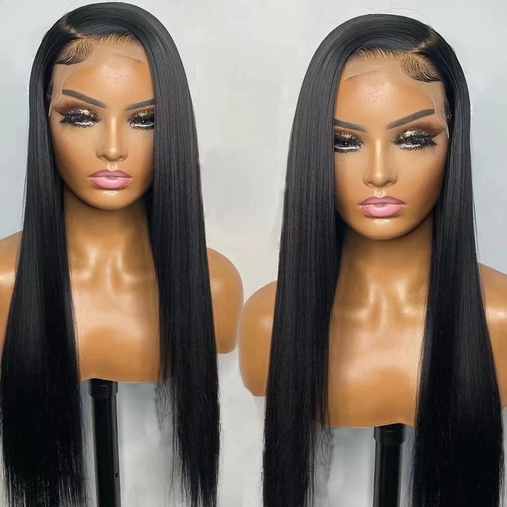 Full 13x6 Lace Frontal Wigs 200% Density Straight 13x6 HD Transparent Lace Frontal Wig Women Pre Made 15A  Wigs for Women 28 Inch