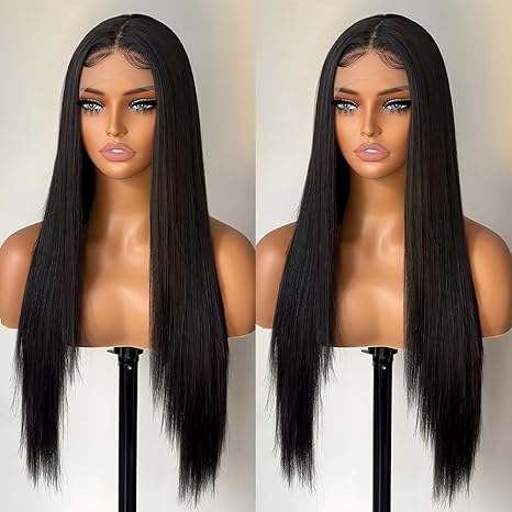 Full 13x6 Lace Frontal Wigs 200% Density Straight 13x6 HD Transparent Lace Frontal Wig Women Pre Made 15A  Wigs for Women 28 Inch