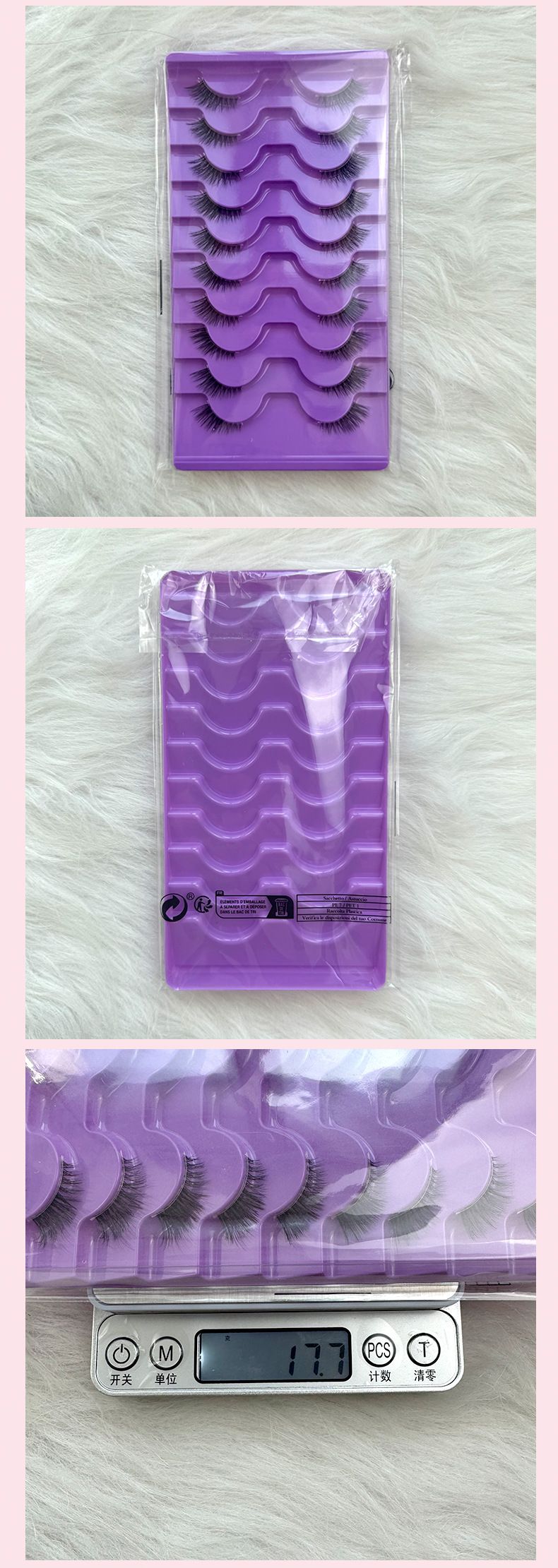 Half Lashes Natural Look Wispy False Eyelashes 15MM 3D Fluffy Faux Mink Lashes Wispy Cat Eye Lashes Look Like Extensions Curly Soft Fake Lashes 10 Pairs