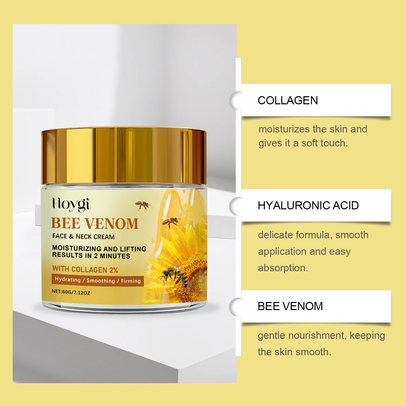 Bee Venom Skin Treatment Cream, Bee Venom Cream, New Professional Bee Venom Repair cream, Bee Venom Moisturizing Cre-am for All Skin Types