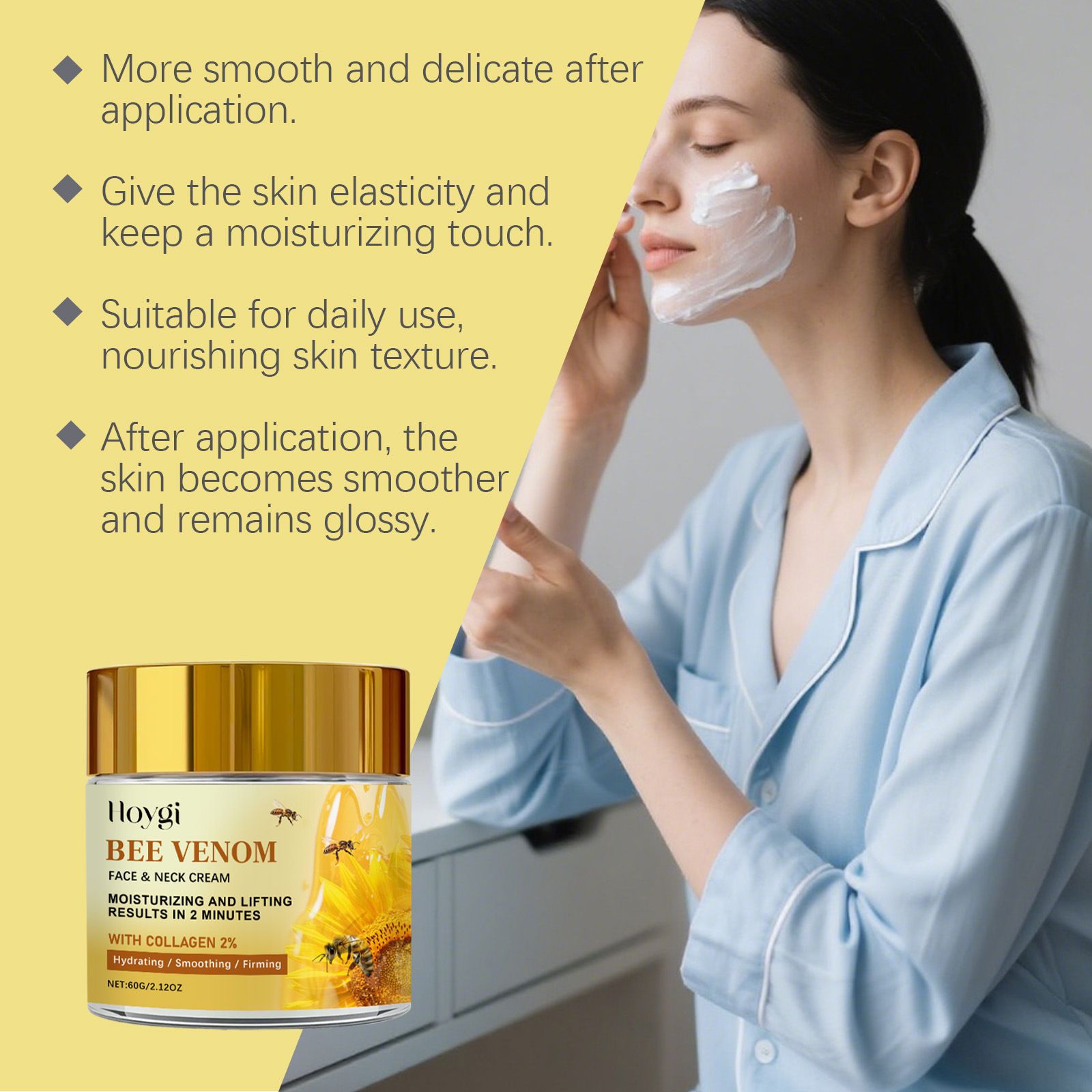 Bee Venom Skin Treatment Cream, Bee Venom Cream, New Professional Bee Venom Repair cream, Bee Venom Moisturizing Cre-am for All Skin Types