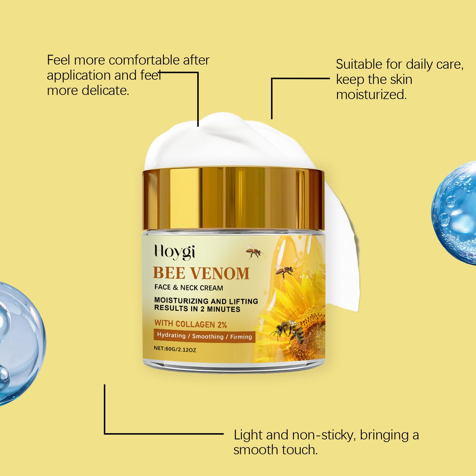 Bee Venom Skin Treatment Cream, Bee Venom Cream, New Professional Bee Venom Repair cream, Bee Venom Moisturizing Cre-am for All Skin Types