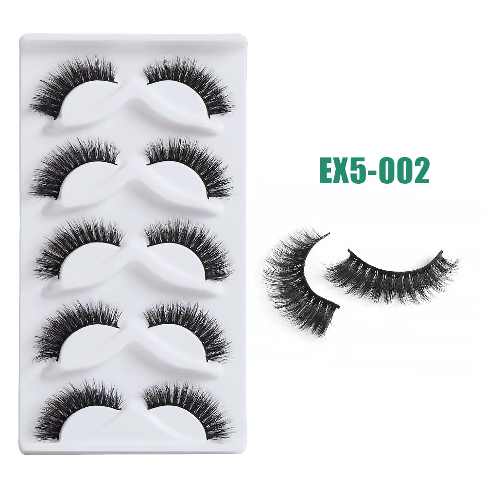 False Eyelashes Mink Lashes Fluffy Dramatic 20mm Long Faux Mink Eyelashes D Curl Wispy Fake Lashes Pack Look Like Extension